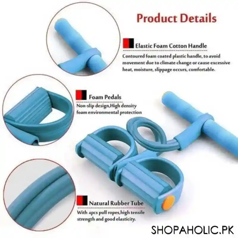Foot Pedal Resistance Band Tummy Trimmer (random Colors)